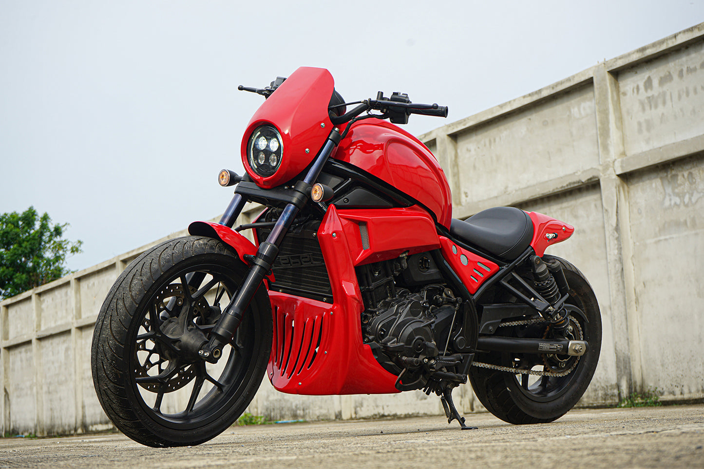 UNDER FAIRING BELLY PAN COVER ENGINE V.3 RED FOR HONDA REBEL CMX 1100 2020-2025