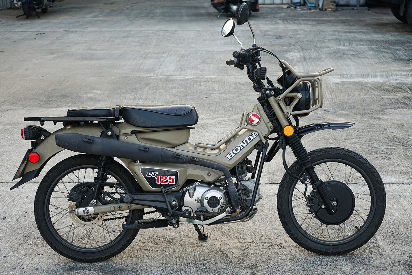 DISC BRAKE COVER PLASTIC ABS BLACK V.1 FOR HONDA TRAIL125 CT125 HUNTER CUB 2020-2025