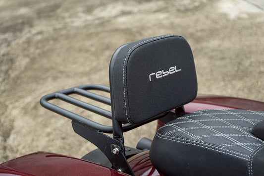 SISSY BAR BACKEST WITH LUGGAGE PAD & RACK SUPPORT FOR HONDA REBEL 300 500 2017-2025