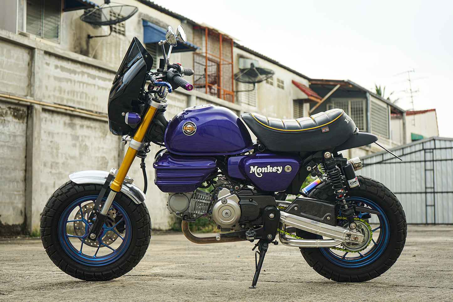 REAR FENDER BLACK + TAIL LIGHT LED FIT FOR HONDA MONKEY125 Z125 2018-2025