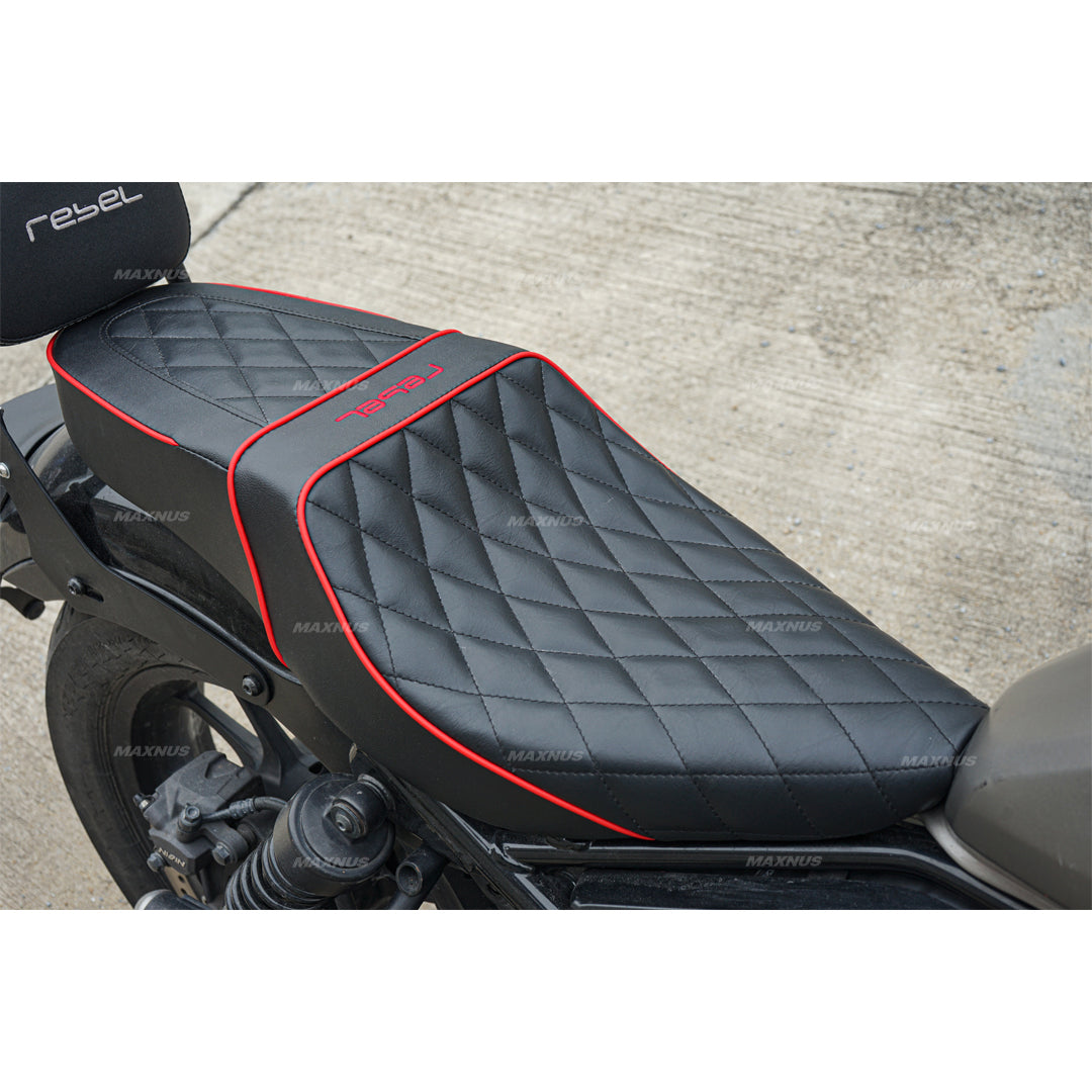 SEAT DOUBLE SADDLE DUAL DRIVER SEATS PAD CUSHION V.8 FOR HONDA REBEL CMX 300&500 2017-2025