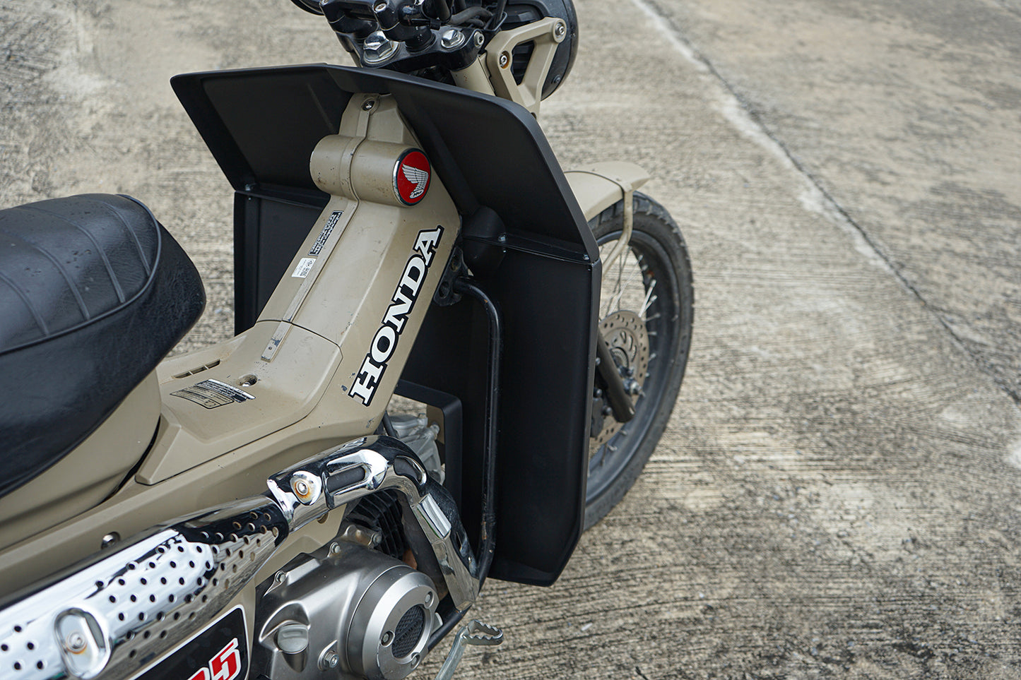 Honda CT125 Trail 125 Side Wind Guards (2020-2025) - ABS Plastic Matte Black