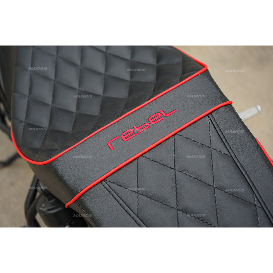 SEAT DOUBLE SADDLE DUAL DRIVER SEATS PAD CUSHION V.8 FOR HONDA REBEL CMX 300&500 2017-2025