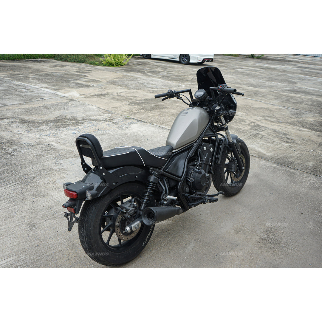 REAR BACKREST FOR PASSENGER STEEL BLACK SISSY BAR SEAT FOR HONDA REBEL CMX 300&500 2017-2025
