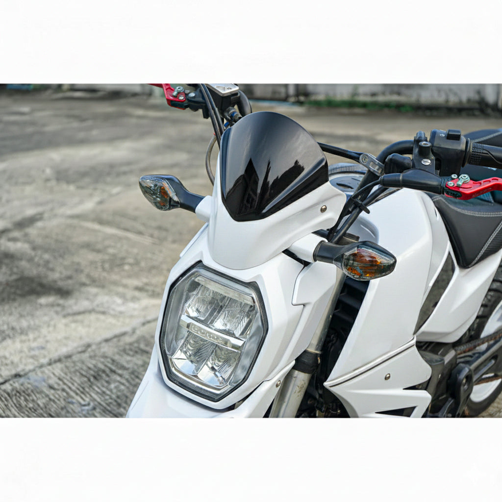 FRONT WINDSHIELD WINDSCREEN BLACKWING WHITE FOR HONDA GROM MSX 125 2013 - 2015