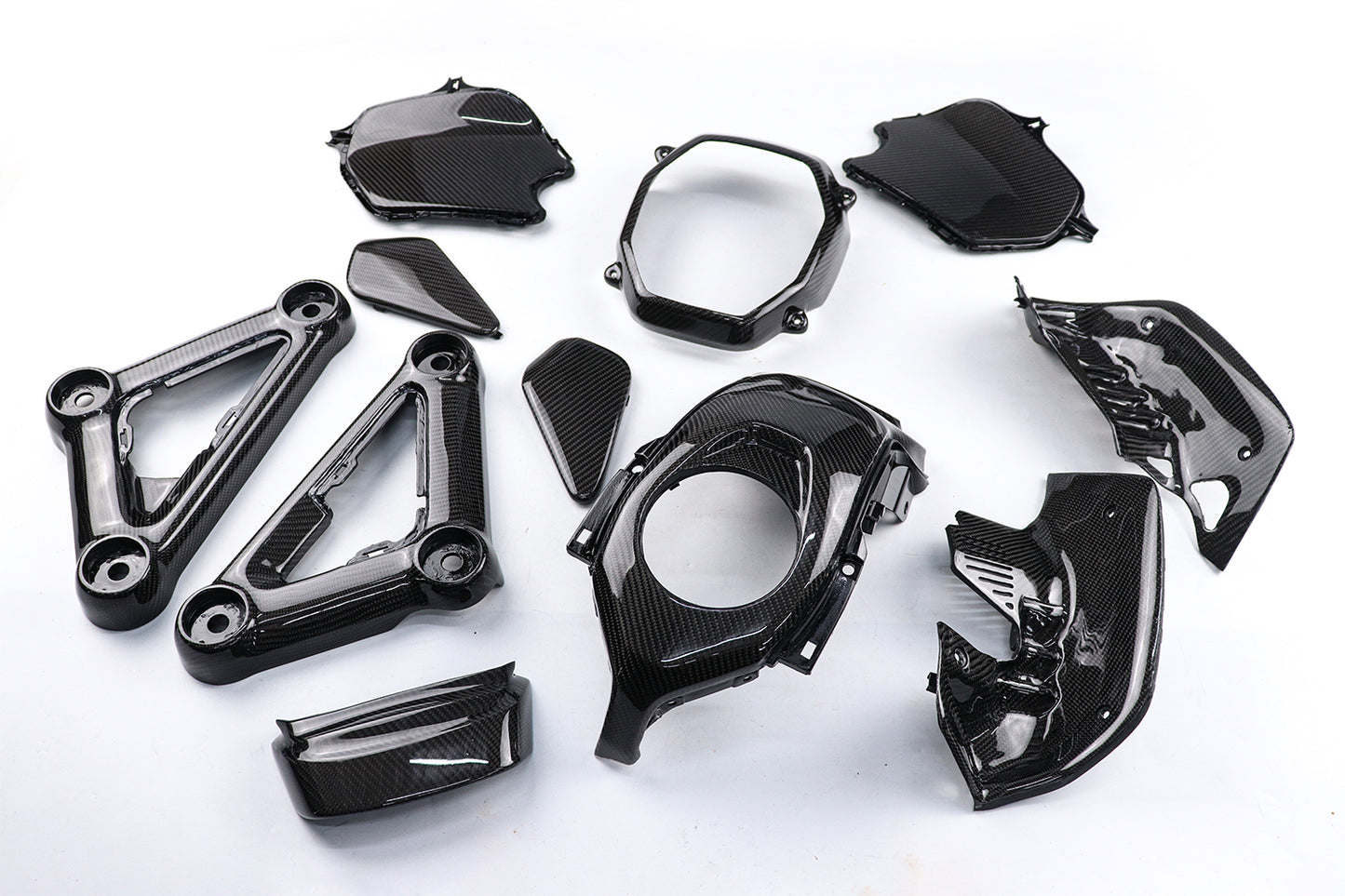 SET OF 11 PIECE FRAME BODY COVER SIDE UPPER PANEL CARBON FIBER FOR HONDA NEW GROM 2021-2024