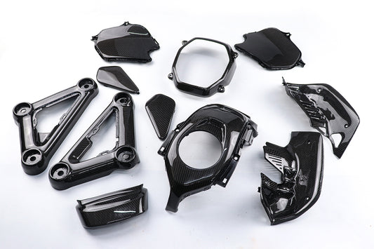 SET OF 11 PIECE FRAME BODY COVER SIDE UPPER PANEL CARBON FIBER FOR HONDA NEW GROM 2021-2024