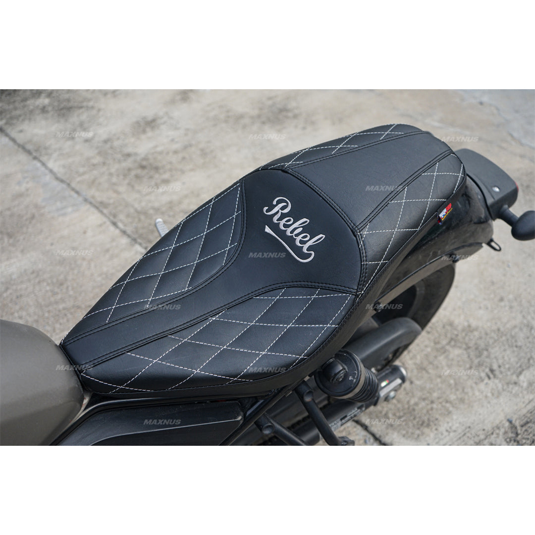 SEAT DOUBLE SADDLE DUAL DRIVER SEATS PAD CUSHION V.9 FOR HONDA REBEL CMX 300&500 2017-2025