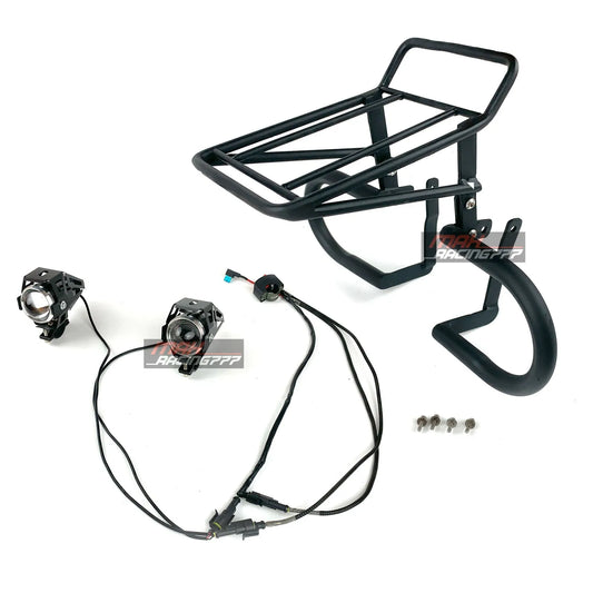 FRONT FENDER BASKET SPOTLIGHT FOXGUARD BLACK HONDA CT125 TRAIL 125 2020-2025