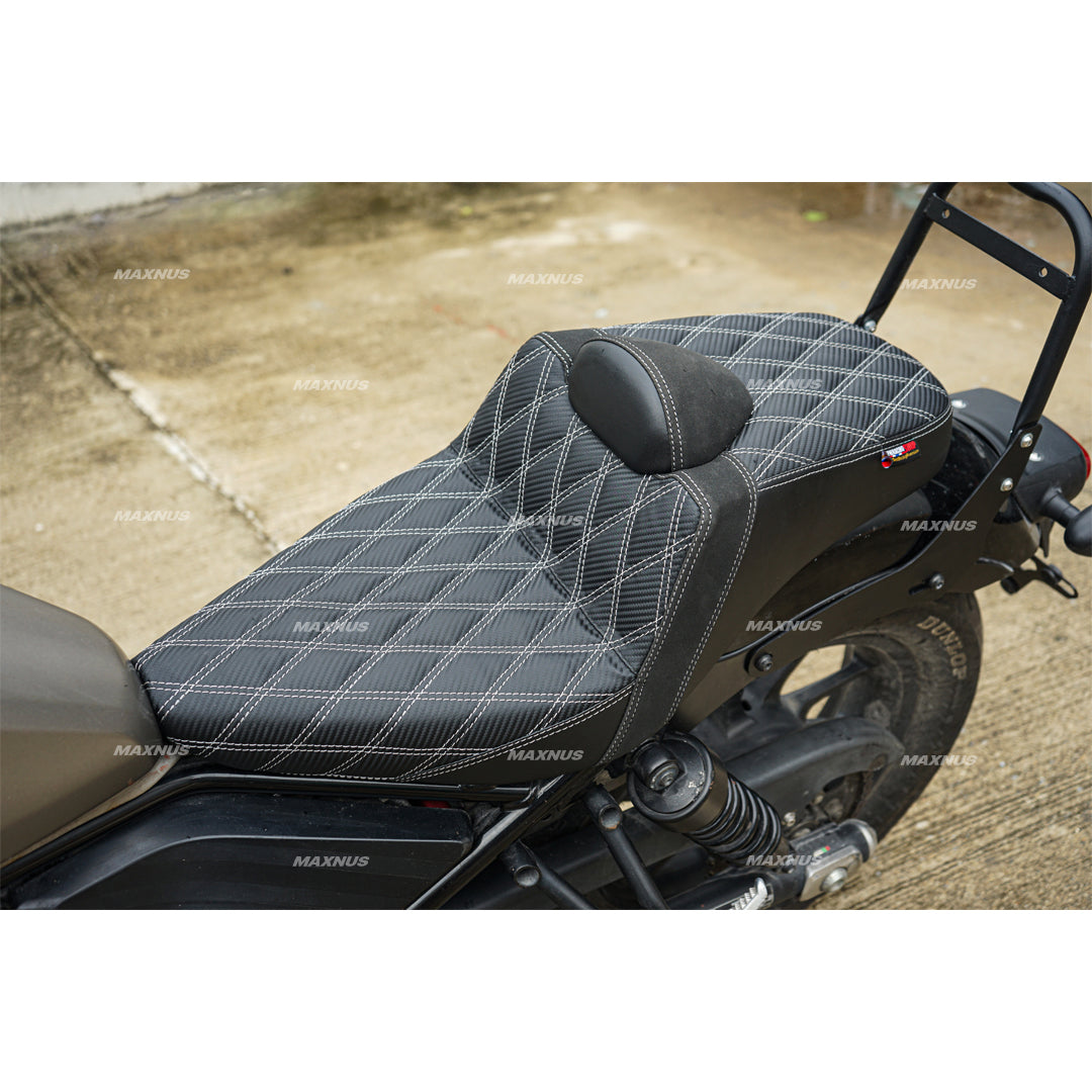 SEAT DOUBLE SADDLE DUAL DRIVER SEATS PAD CUSHION V.4 FOR HONDA REBEL CMX 300&500 2017-2025