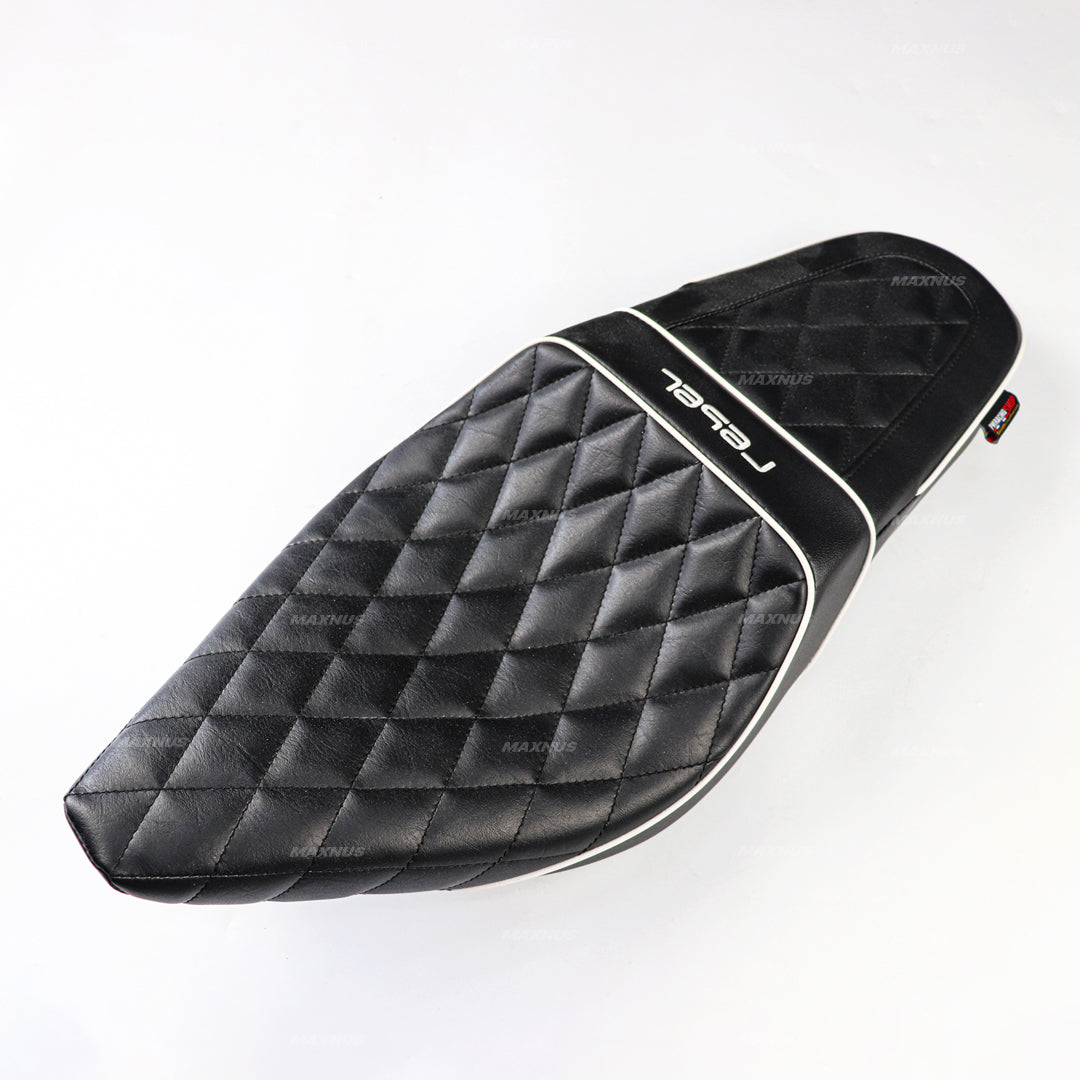 SEAT DOUBLE SADDLE DUAL DRIVER SEATS PAD CUSHION V.6 FOR HONDA REBEL CMX 300&500 2017-2025