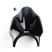 HEADLIGHT COVER BLACK WINDSHIELD CLEAR V.5 FOR HONDA MONKEY Z125 2018-2025