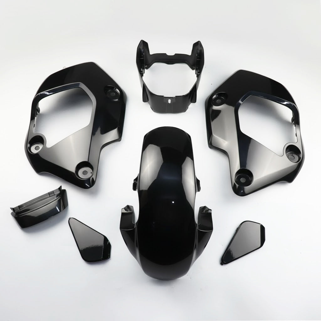 GLOSS BLACK PLASTIC PANEL FAIRING & UNDER FAIRING HONDA NEW GROM 125 2021-2024
