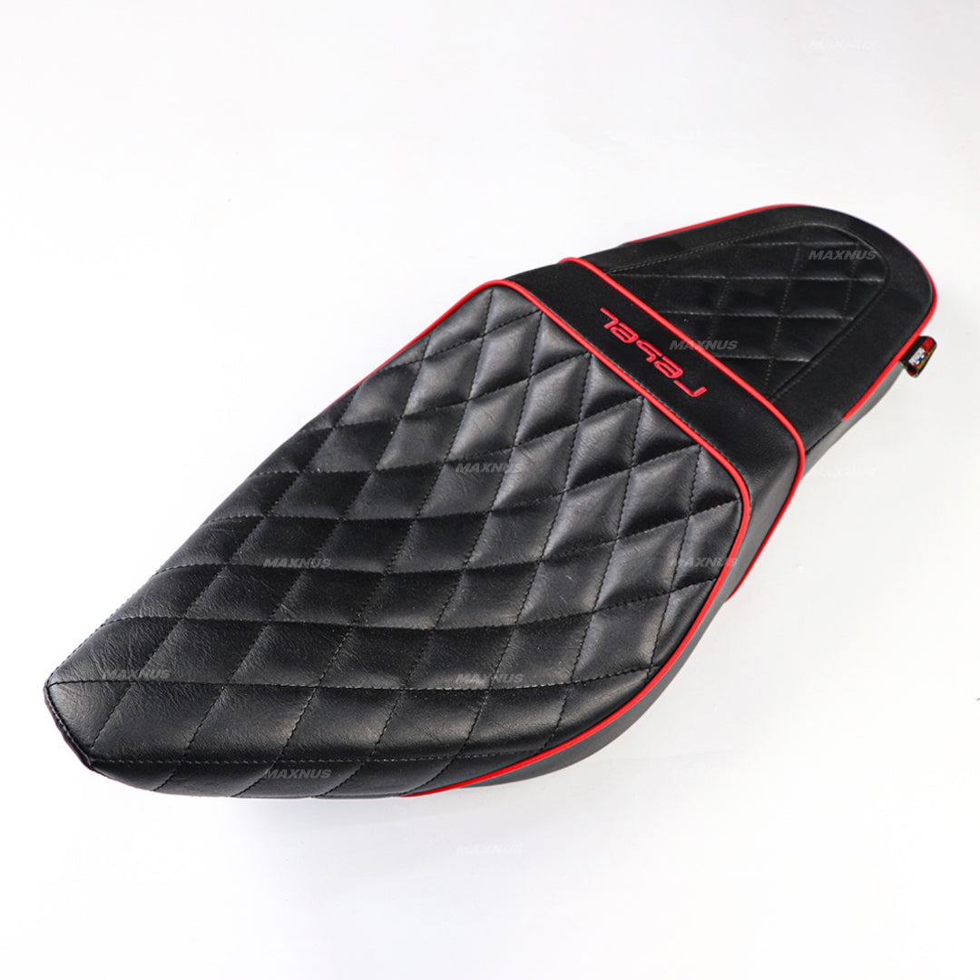 SEAT DOUBLE SADDLE DUAL DRIVER SEATS PAD CUSHION V.8 FOR HONDA REBEL CMX 300&500 2017-2025