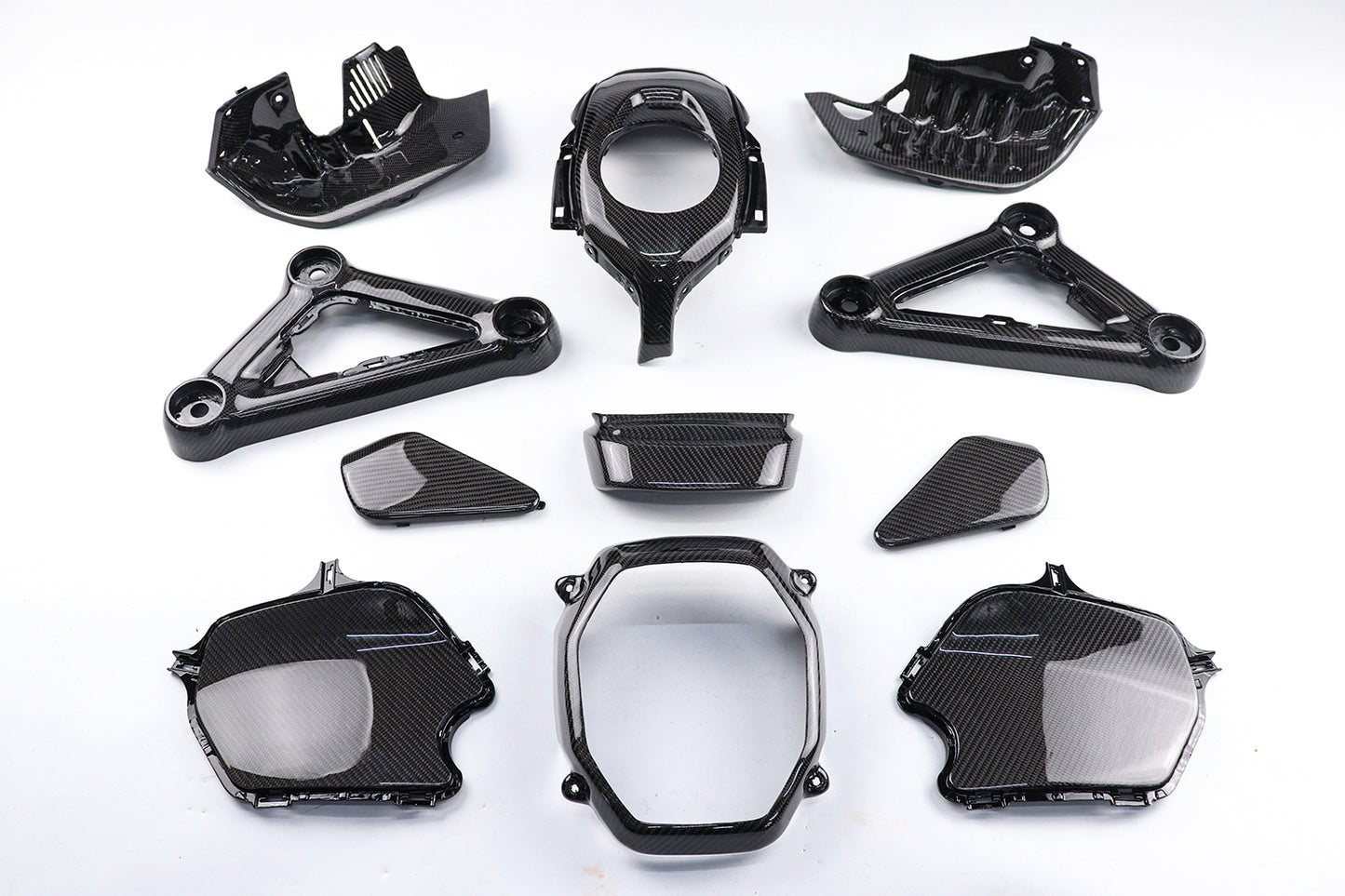 SET OF 11 PIECE FRAME BODY COVER SIDE UPPER PANEL CARBON FIBER FOR HONDA NEW GROM 2021-2024