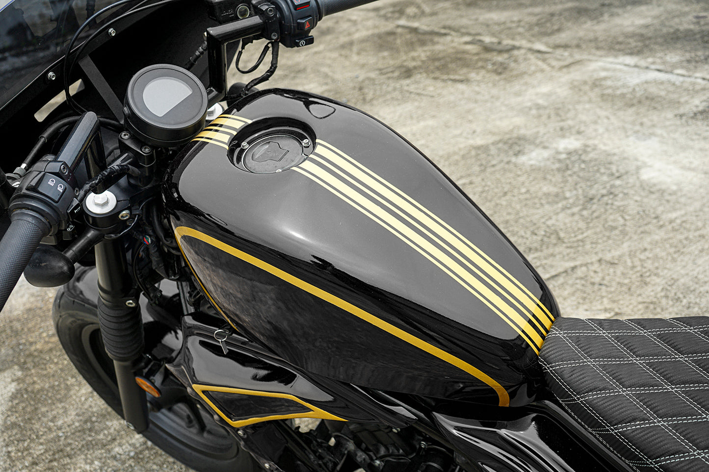 FULL SET OF 8 PIECES BLACK FIT FOR HONDA REBEL CMX 300 2017-2024