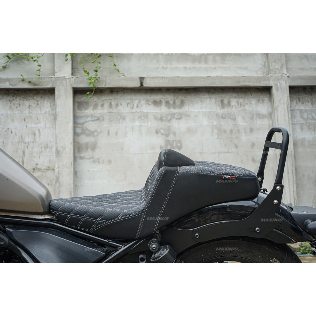 SEAT DOUBLE SADDLE DUAL DRIVER SEATS PAD CUSHION V.4 FOR HONDA REBEL CMX 300&500 2017-2025