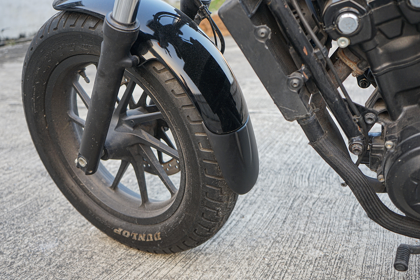 Splash Guard For Front Fender ABS Matte Black Honda rebel cmx 300-500 2017-2025