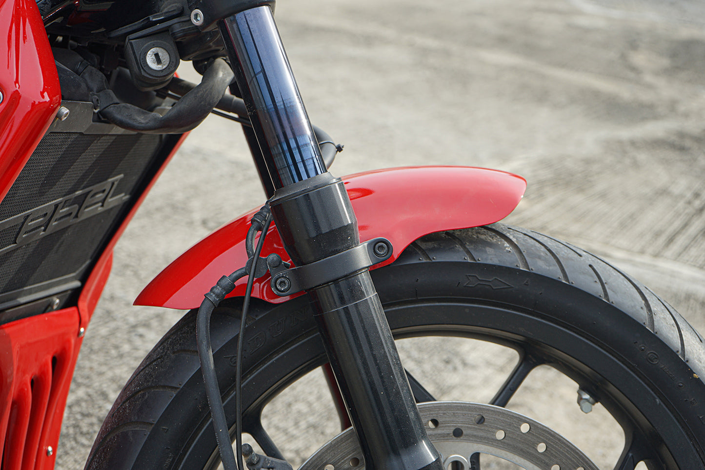 SHORT FRONT FENDER FAIRING MUD GUARD RED FOR HONDA REBEL CMX 1100 2021-2025