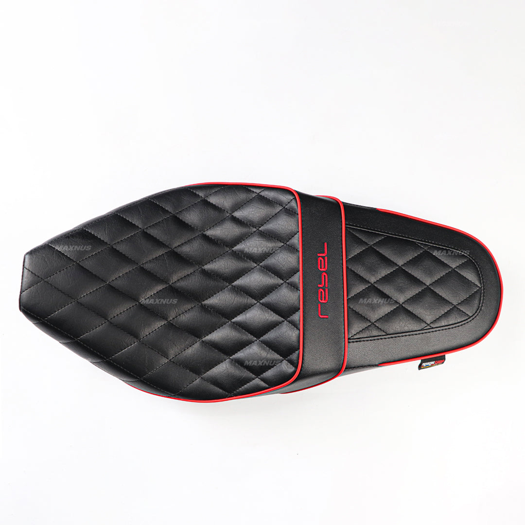 SEAT DOUBLE SADDLE DUAL DRIVER SEATS PAD CUSHION V.10 FOR HONDA REBEL CMX 1100 2021-2025