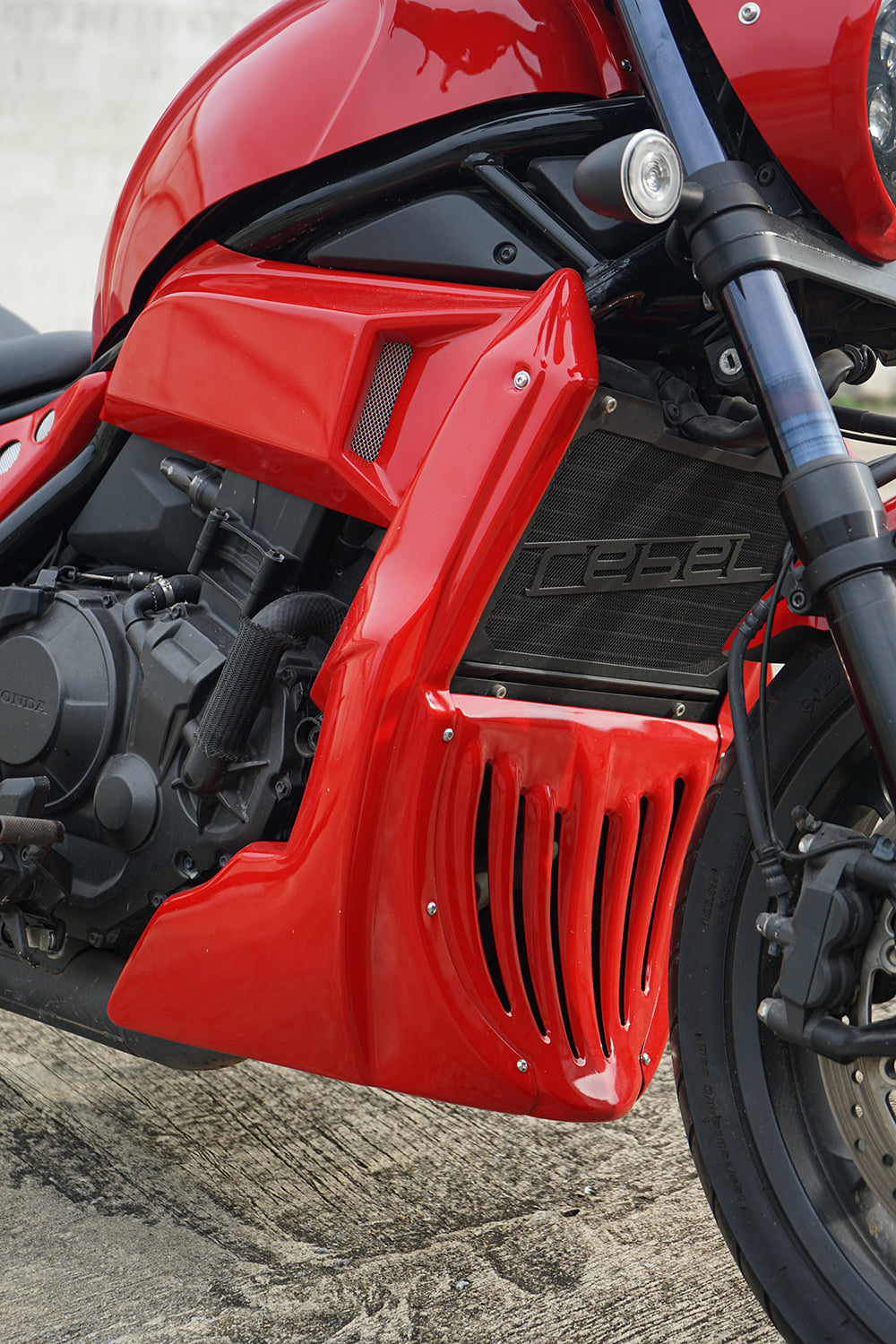 UNDER FAIRING BELLY PAN COVER ENGINE V.3 RED FOR HONDA REBEL CMX 1100 2020-2025