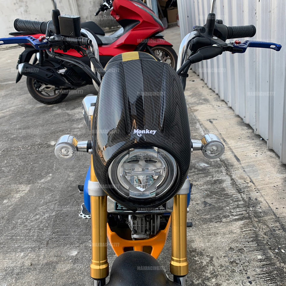 Carbon Headlight Cover Windscreen Windshield FIT FOR Honda Monkey Z125 2018-2025