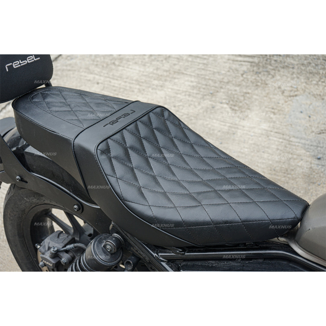SEAT DOUBLE SADDLE DUAL DRIVER SEATS PAD CUSHION V.7 FOR HONDA REBEL CMX 300&500 2017-2025