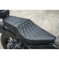 SEAT DOUBLE SADDLE DUAL DRIVER SEATS PAD CUSHION V.7 FOR HONDA REBEL CMX 300&500 2017-2025