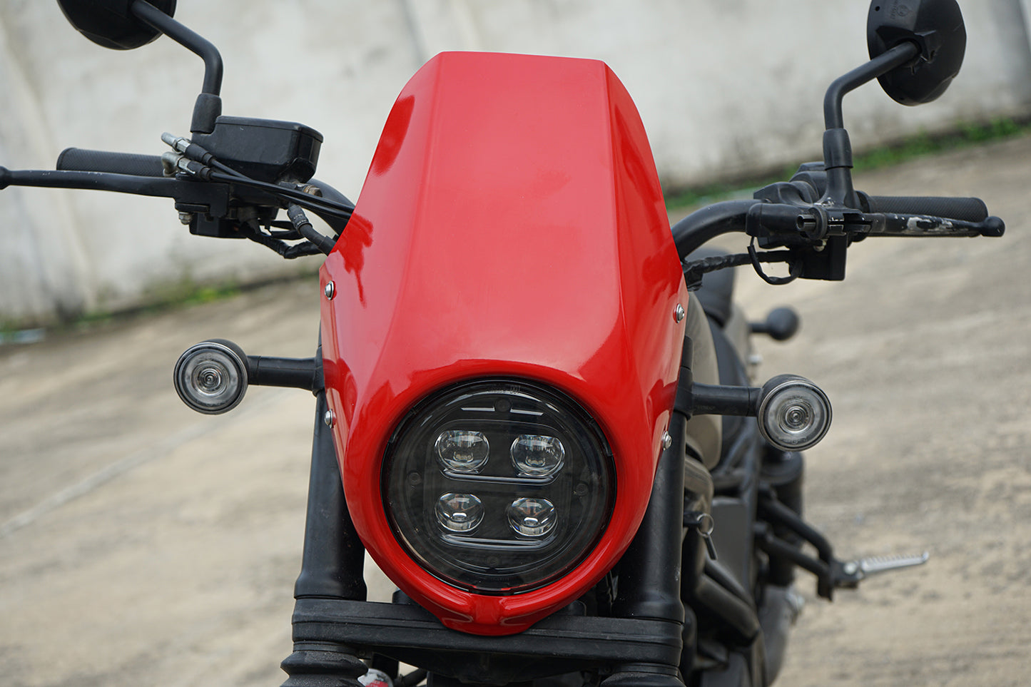 HEADLIGHT COVER MASK WINDSCREEN RED FOR HONDA REBEL CMX 300&500 2017-2025