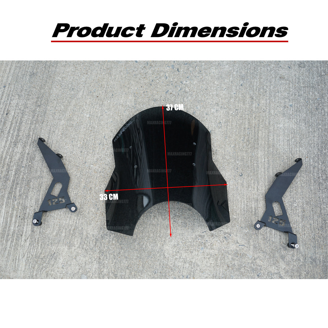 FRONT WINDSCREEN WINDSHIELD GUARD VISOR FIT HONDA CT125 CT 125 HUNTER 2020 - 2025