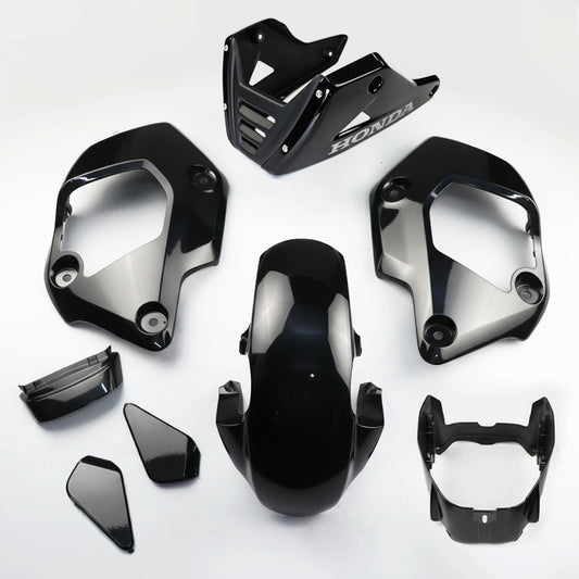 GLOSS BLACK PLASTIC PANEL FAIRING & UNDER FAIRING HONDA NEW GROM 125 2021-2024