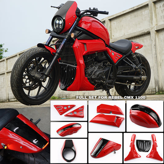 FULL SET OF 7 PIECES RED + BLACK FIT FOR HONDA REBEL CMX 1100 2020-2025