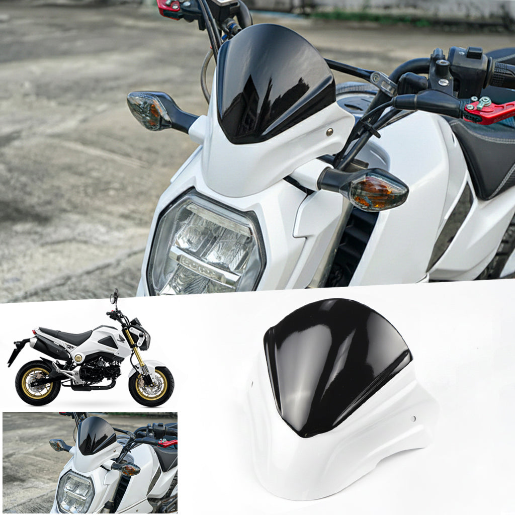 FRONT WINDSHIELD WINDSCREEN BLACKWING WHITE FOR HONDA GROM MSX 125 2013 - 2015