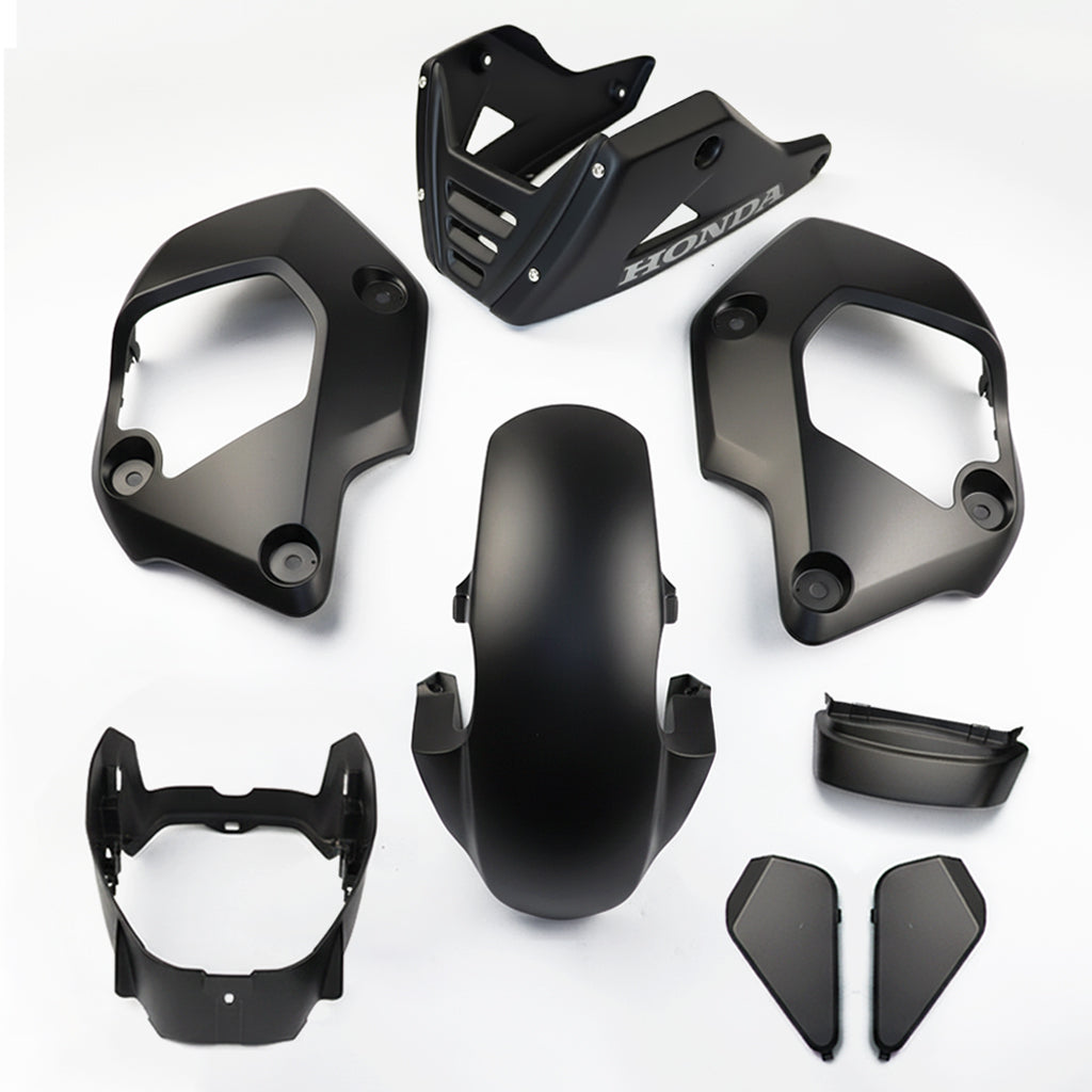 MATTE BLACK PLASTIC PANEL FAIRING & UNDER FAIRING HONDA NEW GROM 125 2021-2024