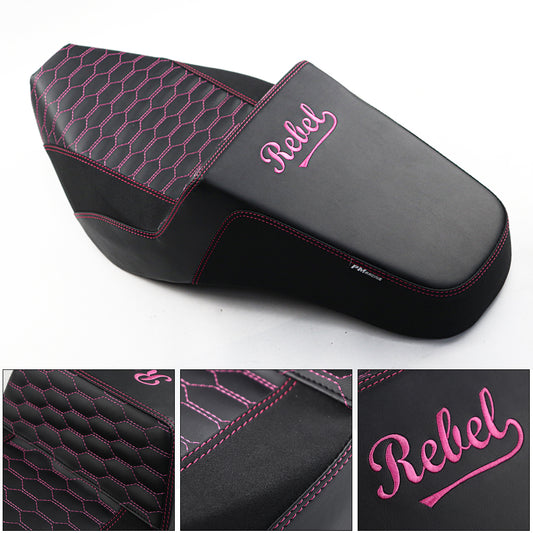 SEAT CUSHION BACKREST REPLACEMENT PINK THREAD FOR HONDA REBEL CMX 1100 2021-2025