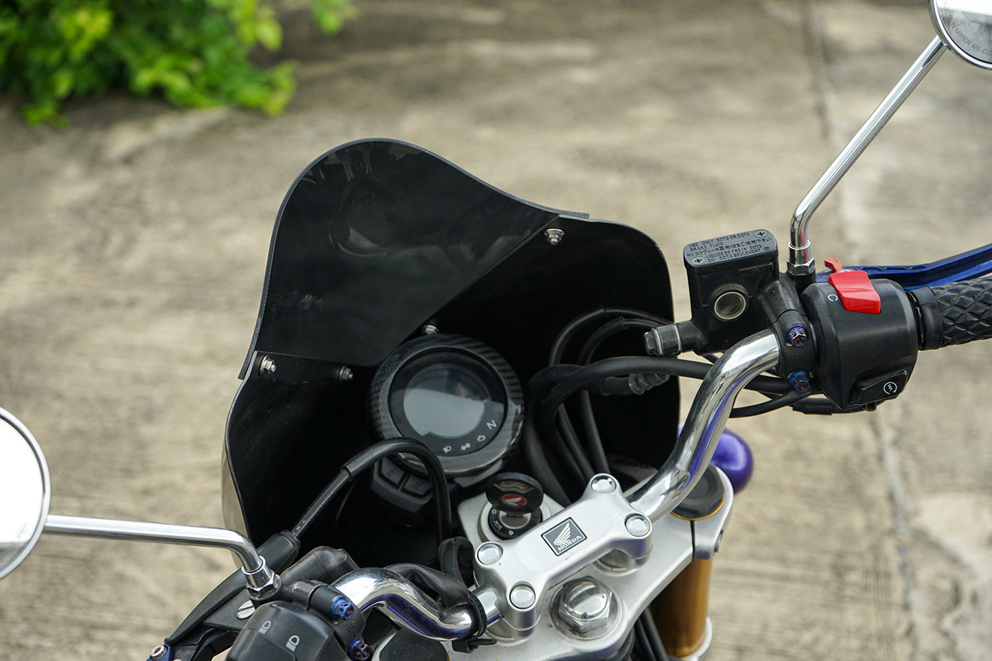 HEADLIGHT COVER BLACK WINDSHIELD CLEAR V.5 FOR HONDA MONKEY Z125 2018-2025