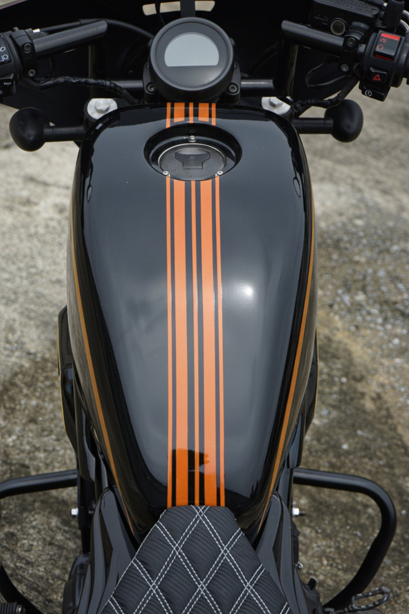 COVER FUEL OIL TANK GLOSS BLACK V.7 FOR HONDA REBEL CMX 300&500 2017-2025