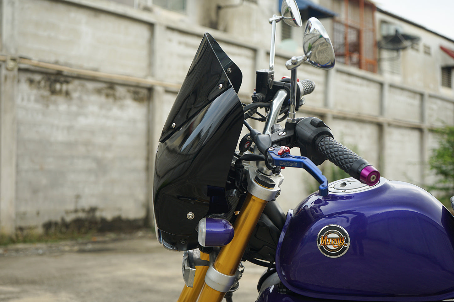 HEADLIGHT COVER BLACK WINDSHIELD CLEAR V.5 FOR HONDA MONKEY Z125 2018-2025