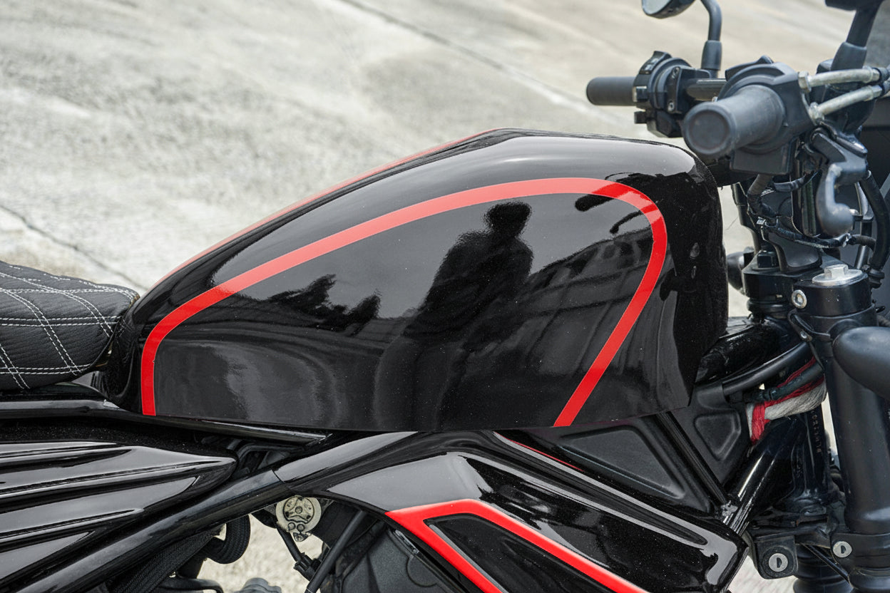 COVER FUEL OIL TANK GLOSS BLACK V.5 FOR HONDA REBEL CMX 300&500 2017-2025