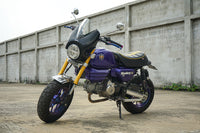 HEADLIGHT COVER BLACK WINDSHIELD CLEAR V.5 FOR HONDA MONKEY Z125 2018-2025