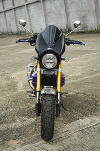 HEADLIGHT COVER BLACK WINDSHIELD CLEAR V.5 FOR HONDA MONKEY Z125 2018-2025