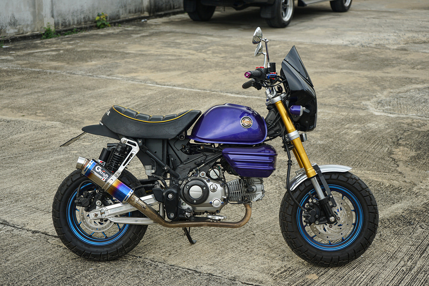 HEADLIGHT COVER BLACK WINDSHIELD CLEAR V.5 FOR HONDA MONKEY Z125 2018-2025