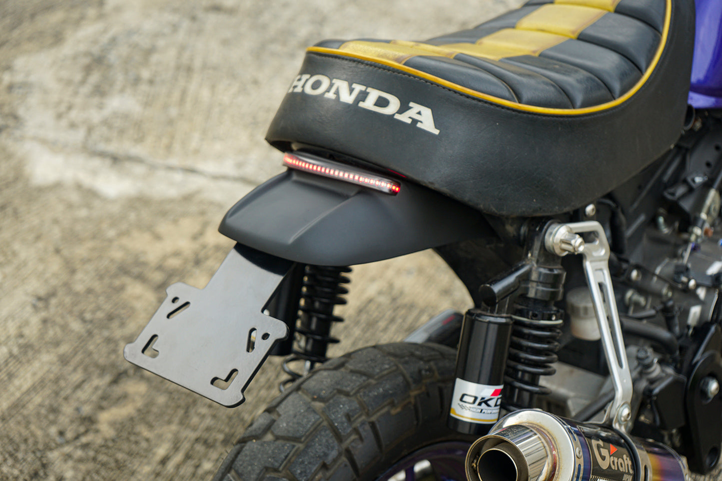 REAR FENDER BLACK + TAIL LIGHT LED FIT FOR HONDA MONKEY125 Z125 2018-2025