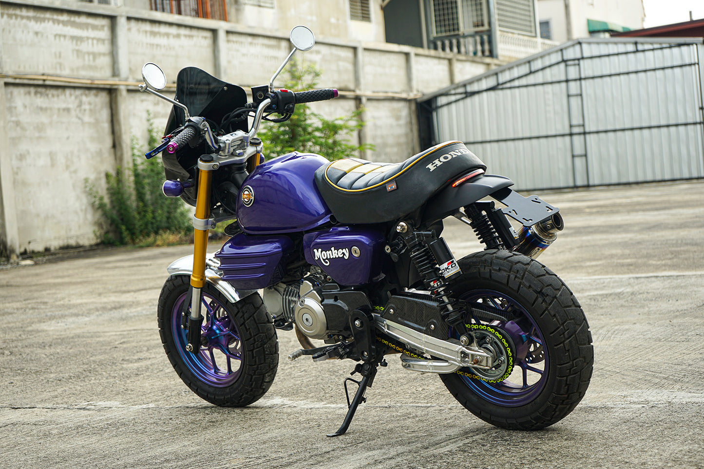 REAR FENDER BLACK + TAIL LIGHT LED FIT FOR HONDA MONKEY125 Z125 2018-2025