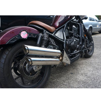 LONG DOUBLE DUAL EXHAUST PIPE MOUNT SYSTEM MAXNUS HONDA REBEL CMX1100 2021-2025