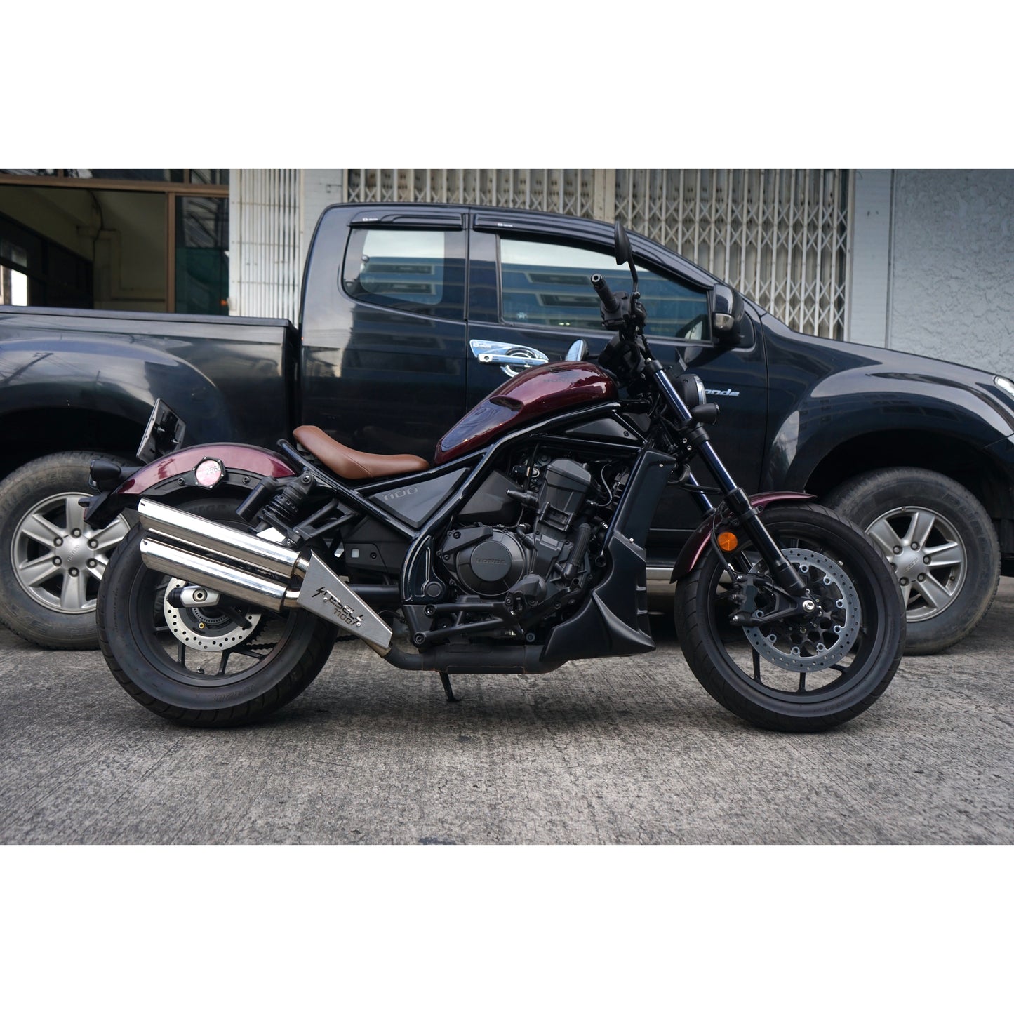 LONG DOUBLE DUAL EXHAUST PIPE MOUNT SYSTEM MAXNUS HONDA REBEL CMX1100 2021-2025