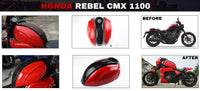 CUSTOM FIT FUEL TANK COVER RED + BLACK FOR HONDA REBEL CMX 1100 2021-2025