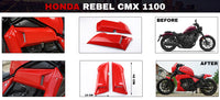 SIDE FRAME FAIRING COVER ENGINE GUARD V.1 RED FOR HONDA REBEL CMX 1100 2021-2025