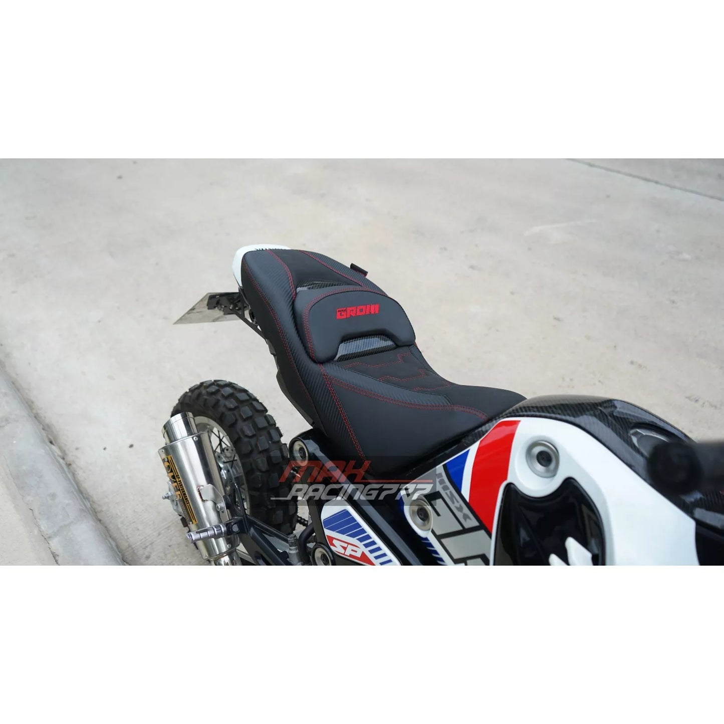 REPLACEMENT DUAL CARBON SEAT STITCH BLACK FIT FOR HONDA GROM125 2021-2025