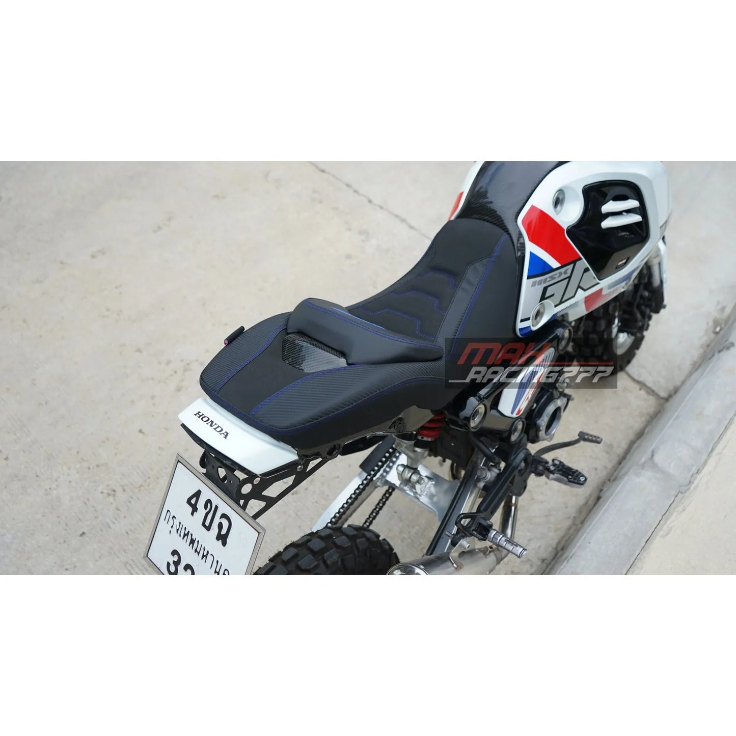 REPLACEMENT DUAL CARBON SEAT STITCH BLACK FIT FOR HONDA GROM125 2021-2025